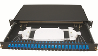 Kotak Terminal Optik Mini Rotary ODF Metal 1U/2U Damu FTTH, 48 Port MPO, 12-144 Core LC/SC, Outdoor, Pemasangan Rel DIN 19 inci