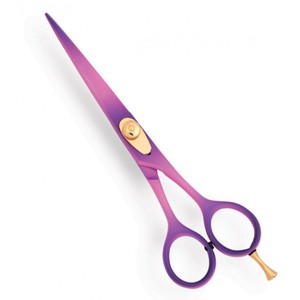 Tijeras de peluquería profesionales de color rosa, tijeras afiladas para uso en salón, hechas de acero inoxidable japonés por Life Care Instruments. - Product Image 5