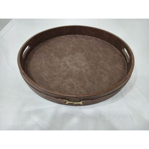 Panier Plateau Restaurant Hôtel Ware Fournitures Style Exclusif Tissé À La Main Forme Ronde Rotin Plateau De Service Présentoir De Fruits - Product Image 3