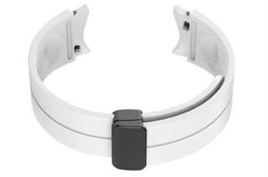 Bracelet de montre sport Galaxy unisexe blanc GL001, résistant à l'eau, en silicone souple et léger, durable, 20-22 mm, boucle magnétique en acier inoxydable - Product Image 2