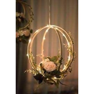 Marco chapado en oro de alta calidad de Metal resistente con aspecto llamativo más hermoso con centro de mesa de boda grande de mármol blanco - Product Image 5