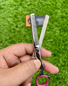 OEM Aceptable Tijeras de salón de acero inoxidable de 6 pulgadas Herramienta de estilismo de adelgazamiento de corte de punta afilada Dientes planos regulares para peluquería - Product Image 2