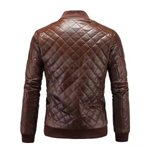 Best Selling Coated <b>Winter</b> <b>Leather</b> <b>Jacket</b> Low MOQ New Arrival Waterproof Men's Front Logo - Product Image 2