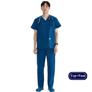 Bata de laboratorio sedosa para hospital de verano, bata de farmacia, abrigo de consulta antiestático, cintura con lengüeta, doble función para hombres y mujeres - Product Image 4