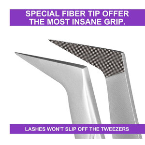 Wholesale Professional LENDIZER SURGICAL Stainless Steel Fiber Tip Eyelash Tweezers High Quality Lash Tip Tweezers Eyelash - Product Image 2