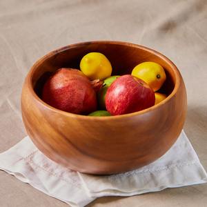 Juego de vajilla culinaria para servir comida, cuenco de madera minimalista, cuencos de madera natural sostenibles de Vietnam - Product Image 3