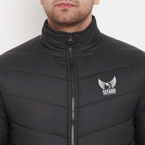 Recién llegado, chaqueta de invierno acolchada con cremallera completa para hombre, chaqueta acolchada ajustada de etiqueta privada a la venta - Product Image 5