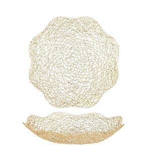 Tazón de fundición de aluminio contemporáneo con borde texturizado distintivo Decoración del hogar única y elegante decoración del hogar tazón perfecto - Product Image 1