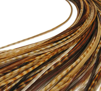 Extensions de cheveux longues noires, brunes, couleur fraise, champagne, grizzy pour hommes, tissage de cheveux bouclés à la française, 28 pouces, ondulation naturelle, micro-boucle, pointe en V