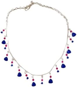 Women's <b>Necklace</b> Natural Multi Enamel/Meenakari Gemstone Christmas Wedding Handmade Jewelry 925 Sterling <b>Silver</b> Chain <b>Necklace</b> - Product Image 3