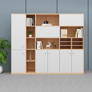 Armoire de classement industrielle moderne en bois, meuble de rangement modulaire haut en mélaminé pour école, hôpital, bureau - Product Image 3