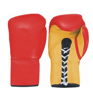 Boxing <b>Gloves</b> Orange & Yellow Color % Pu Leather Fold Back Fingers <b>Lace</b>-Up Closure Customized Training - Product Image 6