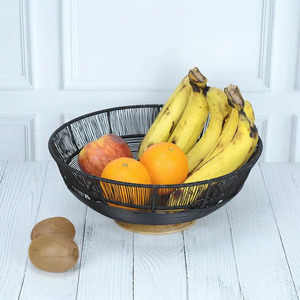 Corbeille à fruits design avec forme ovale en acier inoxydable pour les maisons modernes - Product Image 1