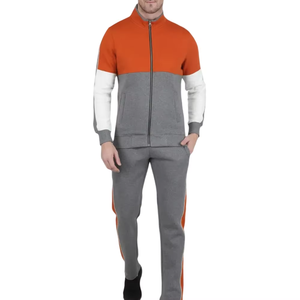 Men's Color Block Tracksuit Set <b>Zip</b> <b>Up</b> <b>Jacket</b> and Jogger Pants Sportswear Casual Gym Workout Activewear Set - Product Image 2