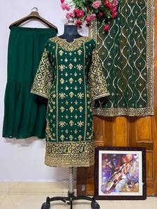 2025 OEM personalizado señoras nueva colección vestido de fiesta elegante traje de mujer mejor calidad Color verde claro transpirable al por mayor - Product Image 2