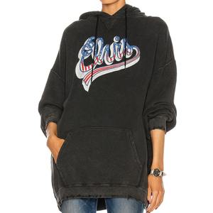 2025 nouveauté à la mode couleur unie lavage à l'acide à capuche femmes coupe confortable Style décontracté grande taille bas quantité minimale de commande usine privée - Product Image 2