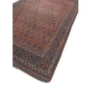 Aalam Hand Knotted Wool Rugs in <b>Red</b> & Orange Geometric Abstract Pattern for Home for Living Room Bedroom-Pae-5766 9x12 Rectangle - Product Image 2