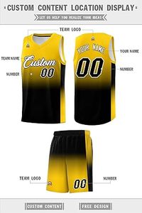 Maillot de basket-ball personnalisé KXK avec dégradé, short imprimé, maillot d'équipe avec nom et numéro pour hommes, uniforme de basket-ball pour jeunes - Product Image 3