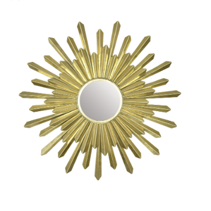 Miroir mural moderne en métal, sur mesure, plaqué or, bordure artisanale, écologique, miroir de salle de bain pour restaurant, fourni - Product Image 1