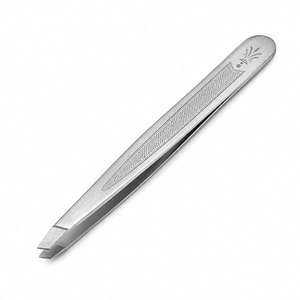 Pince à épiler en acier inoxydable à pointe inclinée et pointue, design moderne, outil de précision durable - Product Image 2