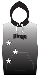 เสื้อฮู้ดแขนกุดสำหรับผู้ชายชุด100% ผ้าฝ้ายโพลีเอสเตอร์พิมพ์ลายซับลิเมชันเต็มรูปแบบงาน OEM - Product Image 2