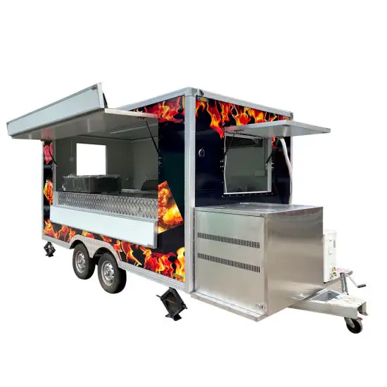 Boîte carrée de camion de nourriture de casse-croûte mobile Coffee Bar Australia Standard Foodtruck