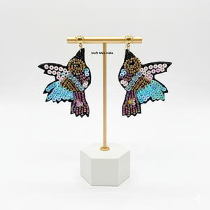 Pendientes de Cuentas de Arroz Trenzadas Hechos a Mano, Estilo Vintage, Coloridos, con Flores, Pendientes de Cuentas de Semillas de Moda - Product Image 2