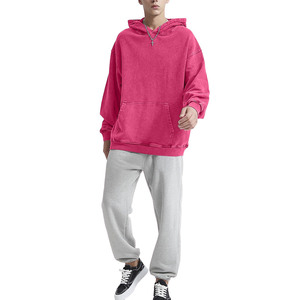 Sudaderas con logotipo personalizado para hombre, sudaderas 100% de algodón con mezcla de lana básica, sudaderas con capucha desgastadas con lavado ácido Vintage para hombre y sudaderas - Product Image 6