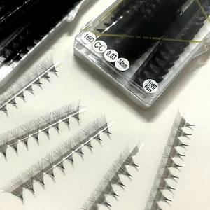 Pestañas Pre-fabricadas Hechas a Mano, Venta Superior, Longitud Mixta, Naturales, Largas, Curvatura C/D/CC/DD/DD/L/M, Base Delgada, Negro Mate, PBT Sintético Coreano - Product Image 4