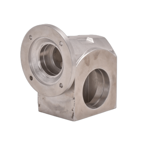 Boîtier de réducteur à angle droit en aluminium usiné CNC avec bride, pièce mécanique de précision personnalisée - Product Image 3