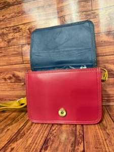 กระเป๋าหนังทำมือพร้อมกระเป๋าหนังรีไซเคิลพิมพ์ลายสัตว์กระเป๋าถือผู้หญิงสีสันสดใสกระเป๋าสะพายข้างขนาดกลางกระเป๋าเงินทรงอานม้า - Product Image 3