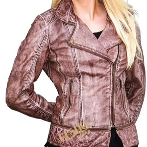 Premium <b>Womens</b> Stylish Fancy Stitched Leather <b>Jacket</b> Fashion Breathable Comfortable Casual Winter Outerwear - Product Image 1
