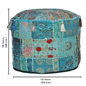 Taburete de pie hecho a mano para interior y exterior, PUF otomano, fabricante y proveedor indio, último diseño - Product Image 1