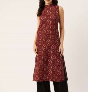 Elegante Kurta de algodón étnico para mujer Casual indio pakistaní túnica superior para uso diario festivo mercado global - Product Image 1