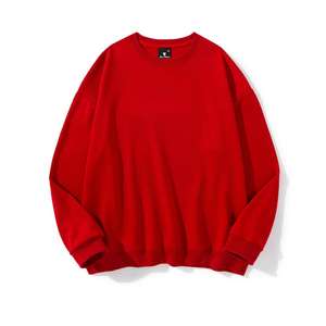 Sudadera de Cuello Redondo Extra Grande para Hombre, Diseño Personalizado OEM de Alta Calidad, Hombros Caídos, Patrón Liso, con Forro Otoñal, Tejido de Punto Lavado - Product Image 5