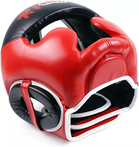 Casco de boxeo protector de cabeza de cuero excelente protección para entrenamiento - Product Image 3