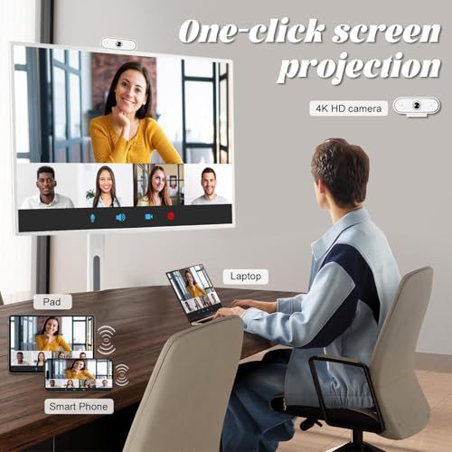 24-Inch Android Smart TV Rotatable Touch Screen Mobile Portable TV for Facebook TikTok Instagram Video Playback Battery-Powered