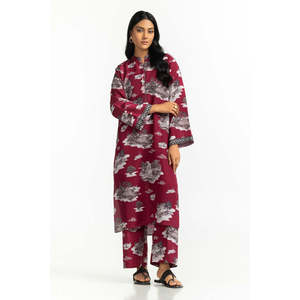 Ensemble coordonné décontracté pour femme, imprimé Dobby bordeaux texturé, tenue 2 pièces, longueur au-dessus du genou, taille XS, MOQ 3 pièces - Product Image 5