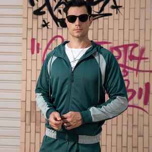 Conjunto Deportivo Unisex con Logotipo Personalizado, Chaqueta y Pantalones de Felpa Gruesa, Talla Grande, Elástico en Cuatro Direcciones, Ropa Ecológica de Moda - Product Image 5