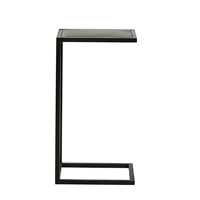 Table d'appoint de canapé mobile en forme de C minimaliste tabouret de Table d'extrémité d'angle à cadre en métal de luxe meubles de salon de balcon Table basse