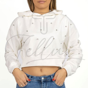 Sweat à capuche pour femme de haute qualité, nouveau style, avec strass, respirant, logo frontal, pour l'automne et l'entraînement - Product Image 3
