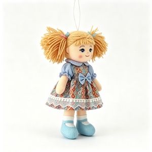 customized Soft Fabric Girl Plush <b>Doll</b>,Vintage Pigtail Cloth Rag <b>Doll</b>,Retro Cottagecore Textile <b>Doll</b> - Product Image 4