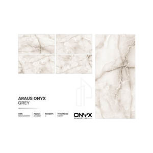 600mm X 1200mm Finition brillante émaillée Effet marbré Corps en porcelaine Design moderne Utilisation intérieure Exportation à haute brillance - Product Image 4