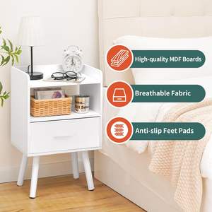 Wholesale Wooden Nightstand <b>Bedside</b> Furniture <b>Table</b> MDF <b>Bedside</b> <b>Table</b> Night Stand Home Furniture Bedroom Furniture - Product Image 6