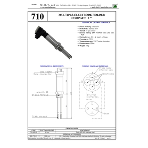 710 Compact 1 \ "Multi-Electrodo Holder Instrumento de medición de nivel para un control preciso en condiciones extremas - Product Image 3