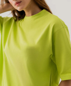 T-shirt décontracté d'été pour femme 2026 de haute qualité en coton et fibre de bambou, respirant, séchage rapide, anti-rétrécissement, broderie de logo - Product Image 3