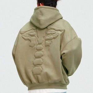 Vêtements personnalisés en gros Pull à capuche en relief 3D Sweat à capuche lourd 500gsm pour hommes Sweat à capuche surdimensionné Sweats à capuche pour hommes - Product Image 1