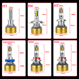 Đèn pha LED ô tô YHKOMS T10MAX 200W 18000LM 6000K <span class=keywords><strong>Dual</strong></span> Copper Tube CSP 4575 Canbus H7 H4 H11 9005 9006 12V - Product Image 2