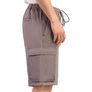 2025 nouveauté hommes 100% coton décontracté été Shorts taille élastique cordon sport course Shorts avec poches - Product Image 3