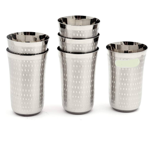 Gobelet à eau en acier inoxydable élégant et de luxe cuisine en verre et table décorative sur produit Offre Spéciale - Product Image 3